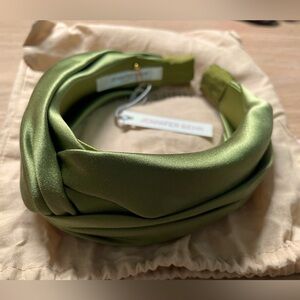 Jennifer Behr Twisted Headband in Silk Satin